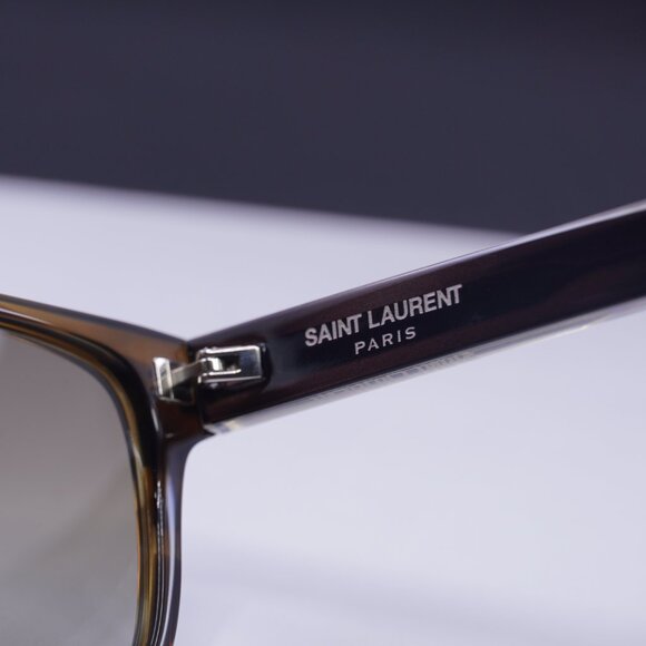 Saint Laurent SL619 005 Square Sunglasses - Havana/Brown - Picture 8 of 10